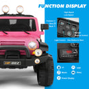 12V Pink and Black Kids Ride-On Truck with MP3, LED Lights, Remote Control, and Battery Cover Magic Cars 5