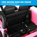 12V Pink and Black Kids Ride-On Truck with MP3, LED Lights, Remote Control, and Battery Cover Magic Cars 7