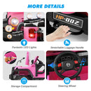 12V Pink and Black Kids Ride-On Truck with MP3, LED Lights, Remote Control, and Battery Cover Magic Cars 8