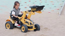 12V Battery-Powered Kids Ride-On Front Loader Excavator Dumper Truck Toy Magic Cars 12