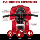 12V Battery-Powered Kids Ride-On ATV with Bright Headlights and Built-in Music Red Magic Cars 5