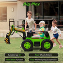 12V Battery Powered Kids Electric Ride-On Excavator Digger Toy for Outdoor Play Magic Cars 7