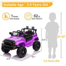 12V Battery-Powered Kids Ride-On Truck Car with 3 Speeds and Parent Remote Control Magic Cars 8