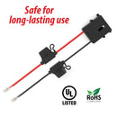 12V Battery Wire Harness Connector Featuring Dual Fuse Safety Protection Magic Cars 4