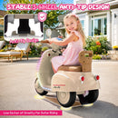 Beige 3-Wheel Electric Ride-On Scooter for Kids with LED Lights and Music Magic Cars 8