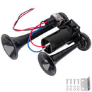 12V Black Waterproof Truck Horn with 150dB Compressor and Integrated Dual Tubes Magic Cars Variant 0