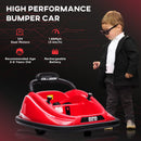 12V Red Kids Ride-On Bumper Car Toy with Parent Remote Control Magic Cars 4