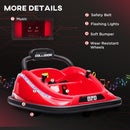 12V Red Kids Ride-On Bumper Car Toy with Parent Remote Control Magic Cars 6