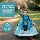 12V Kids Bumper Car with Remote Control, LED Lights, and 360-Degree Spin Magic Cars 6