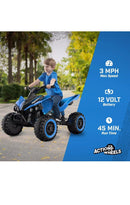 12V Blue Electric ATV Quad Cars for Kids Ages 3 to 6 Magic Cars 11