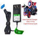 12V Charger for Children's Captain America Motorcycle and Side Car Ride-On by Kid Trax Magic Cars 0