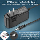 12V Universal Battery Charger Adapter for Kids Ride-On Electric Toy Cars Magic Cars 3