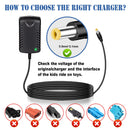 12V Battery Charger for Kids Electric Ride-On Cars Magic Cars 3