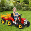 12V Electric Ride-On Tractor for Kids with 3-Gear Shift and Ground Loader Attachment Magic Cars 3