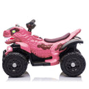 12V Bluetooth Dinosaur Ride-On ATV for Kids in Rose Pink with Music and 2WD Magic Cars 22