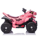 12V Bluetooth Dinosaur Ride-On ATV for Kids in Rose Pink with Music and 2WD Magic Cars 23