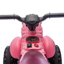 12V Bluetooth Dinosaur Ride-On ATV for Kids in Rose Pink with Music and 2WD Magic Cars 2