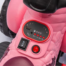 12V Bluetooth Dinosaur Ride-On ATV for Kids in Rose Pink with Music and 2WD Magic Cars 3