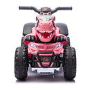 12V Bluetooth Dinosaur Ride-On ATV for Kids in Rose Pink with Music and 2WD Magic Cars 8