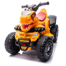12V Yellow Dinosaur-Themed Ride-On ATV for Kids with Bluetooth Music and Microphone Magic Cars 14