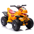 12V Yellow Dinosaur-Themed Ride-On ATV for Kids with Bluetooth Music and Microphone Magic Cars 16