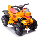 12V Yellow Dinosaur-Themed Ride-On ATV for Kids with Bluetooth Music and Microphone Magic Cars 17