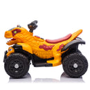 12V Yellow Dinosaur-Themed Ride-On ATV for Kids with Bluetooth Music and Microphone Magic Cars 21