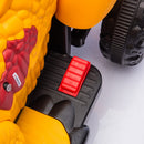12V Yellow Dinosaur-Themed Ride-On ATV for Kids with Bluetooth Music and Microphone Magic Cars 3