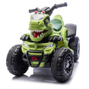 12V Kids' Dinosaur-Themed Ride-On ATV with Dual Drive, Bluetooth, USB, and LED Lights in Green Magic Cars 16