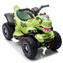12V Kids' Dinosaur-Themed Ride-On ATV with Dual Drive, Bluetooth, USB, and LED Lights in Green Magic Cars 17