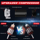12V Dual Air Horn Kit with 150dB Loud Train Horns and Compressor in Black Magic Cars 2