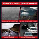 12V Dual Air Horn Kit with 150dB Loud Train Horns and Compressor in Black Magic Cars 6
