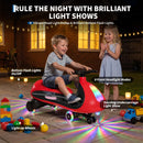 12V Dual Motor Electric Wiggle Ride-On Vehicle for Children Aged 3-8 with 9 Headlight Features Magic Cars 3