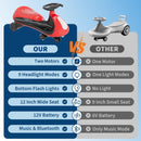 12V Dual Motor Electric Wiggle Ride-On Vehicle for Children Aged 3-8 with 9 Headlight Features Magic Cars 6