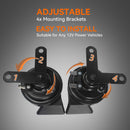12V Dual-Tone Electric Snail Horn Super Loud Universal Vehicle Replacement Magic Cars 7