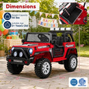 12V Electric Red Two-Seat Kids Ride-On Car with Parental Remote Control Magic Cars 2
