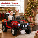 12V Electric Red Two-Seat Kids Ride-On Car with Parental Remote Control Magic Cars 3