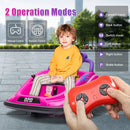 12V Electric 360° Spin Kids Ride-On Bumper Car with Parental Remote Control Magic Cars 15