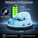 12V Electric 360° Spin Ride-On Bumper Car Toy with Remote Control for Toddlers Magic Cars 4
