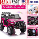 12V Pink Electric Ride-On Jeep for Kids with Bluetooth and Remote Control Battery-Powered Toy Car Magic Cars 0