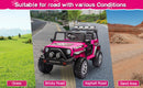 12V Pink Electric Ride-On Jeep for Kids with Bluetooth and Remote Control Battery-Powered Toy Car Magic Cars 10