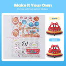 12V Electric Bumper Car for Kids Ages 1.5-6 with Remote Control and DIY Stickers Magic Cars 6