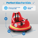 12V Electric Bumper Car for Kids Ages 1.5-6 with Remote Control and DIY Stickers Magic Cars 7