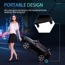 12V Electric Ride-On Car for Kids with Remote Control, Safety Belt, and LED Lights in Black Magic Cars 10