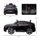 12V Electric Ride-On Car for Kids with Remote Control, Safety Belt, and LED Lights in Black Magic Cars 2