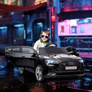 12V Electric Ride-On Car for Kids with Remote Control, Safety Belt, and LED Lights in Black Magic Cars 8