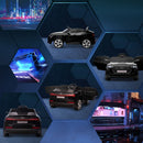 12V Electric Ride-On Car for Kids with Remote Control, Safety Belt, and LED Lights in Black Magic Cars 9