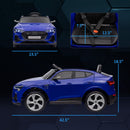 12V Electric Kids Car with Remote Control, Safety Belt, and LED Lights - Blue Magic Cars 2