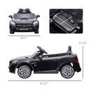 12V Electric Ride-On Car for Kids with Parental Remote Control, Dual Motors, Music, and Lights in Black Magic Cars 2