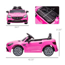 12V Electric Ride-On Car for Kids with Parental Remote Control, Dual Motors, Music, and Lights in Pink Magic Cars 2